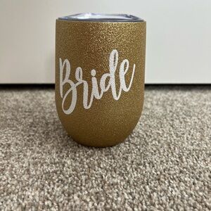 Gold Glitter‎ Bride Tumbler